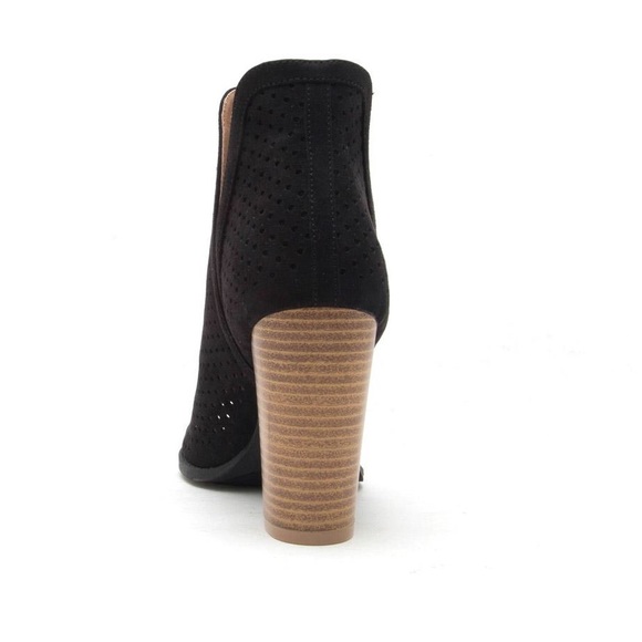 PERFORATED PEEP TOE BOOTIE - Picture 8 of 8